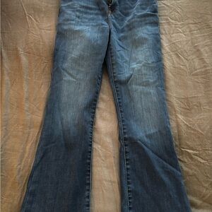 Frame Le Crop Mini Boot Denim Dark Blue Flare Jeans